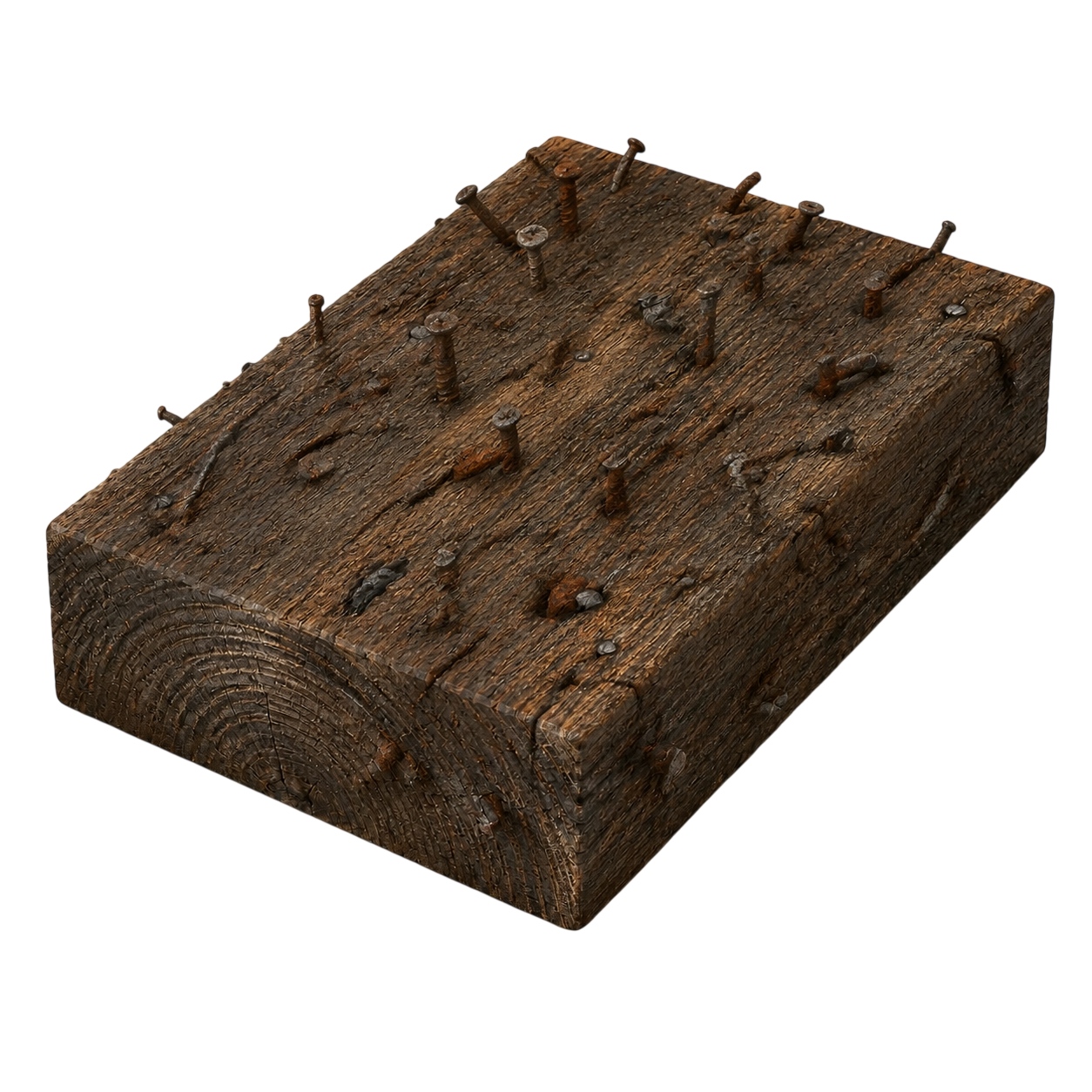 چوب با بقایای فلزی بر-Wood_with_Nails_Cutting